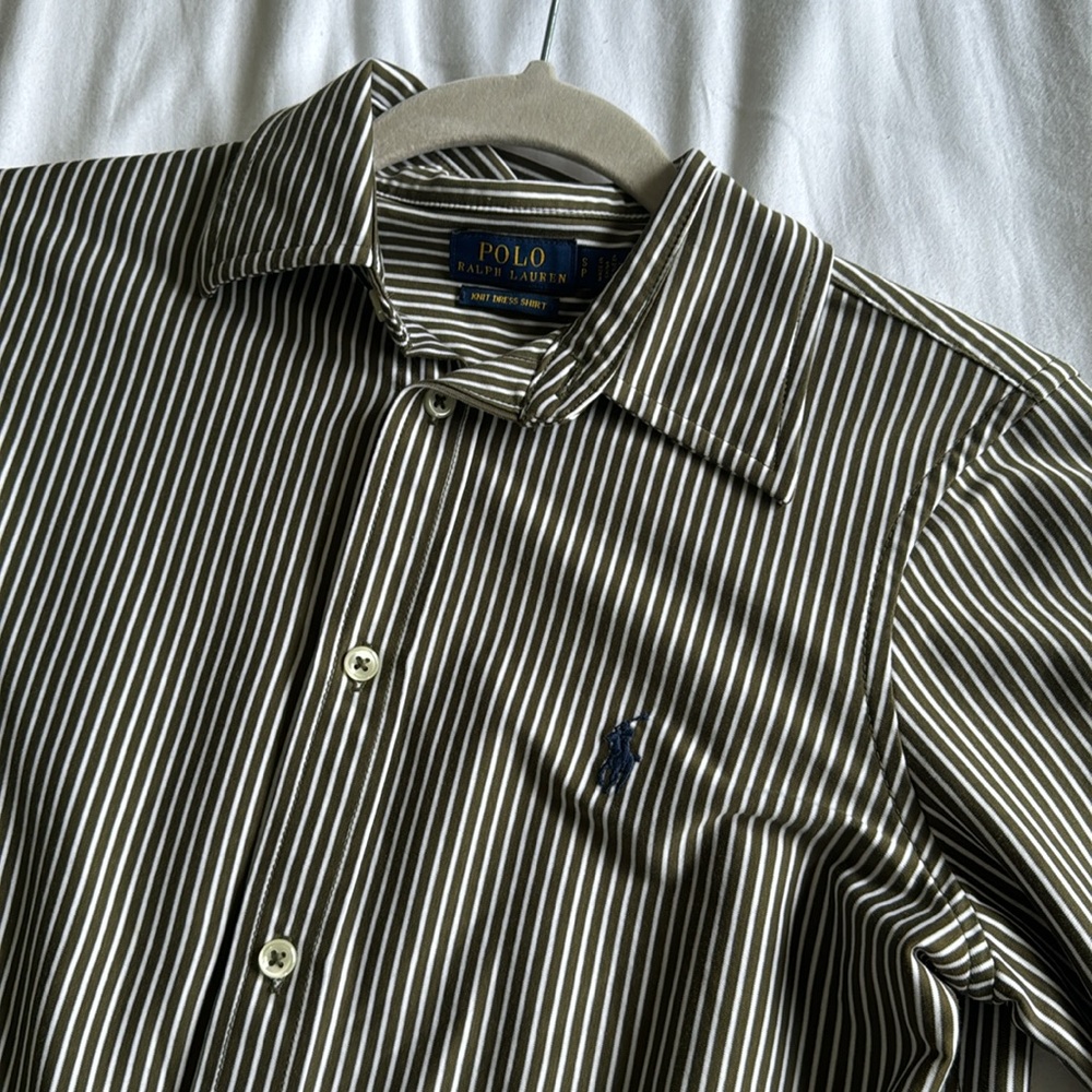 Polo by Ralph Lauren Brown Striped Button Down Shirt